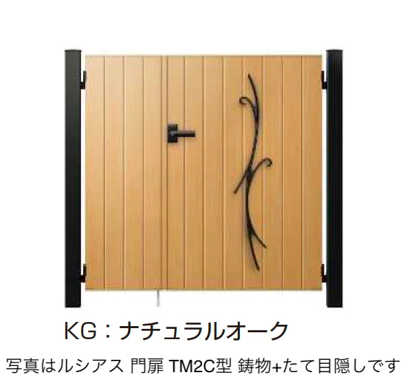 YKK APの「〔ポケットキーシステム〕電気錠付 ルシアス 門扉 TM2C型 鋳物+たて目隠し【2025年6月発売】【2025年版】」のサブ画像2