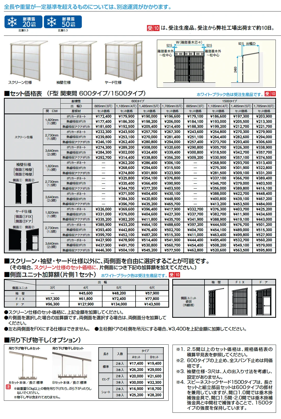 スピーネストックヤード 波板タイプ F型 関東間【2025年版】_価格_1