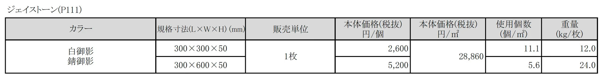ジェイストーン_価格_1