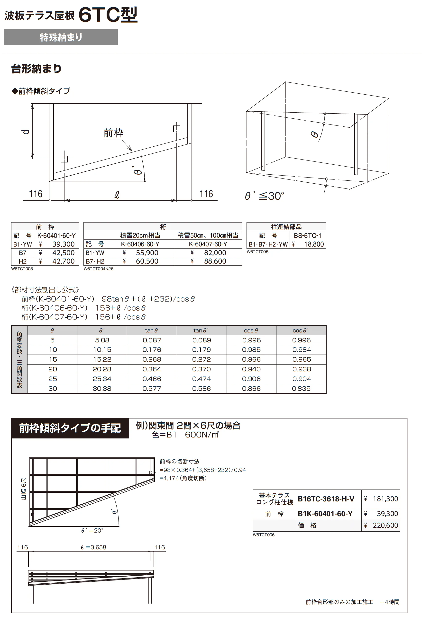 波板テラス屋根 6TC型_価格_10