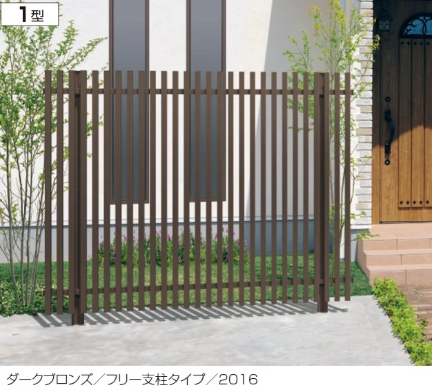 suzu☆絶版　不二サッシアルミフェンス　1本☆近県格安配送 三協アルミ | エルファード片面タイプ1型(門柱+門扉/門柱+門扉+ランマ
