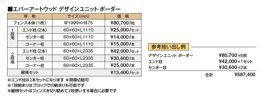 エバーアートウッド®︎デザインユニット ボーダー【2024年版】_価格_1