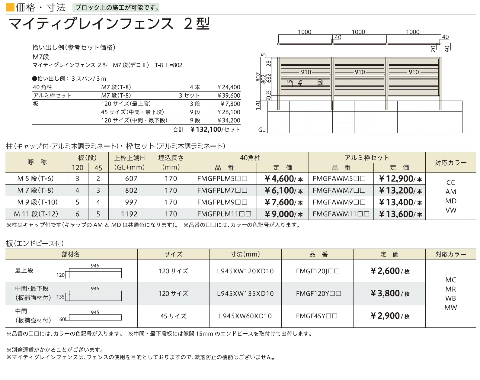 マイティグレインフェンス 2型 (板デコⅡ仕様)【2024年版】_価格_1