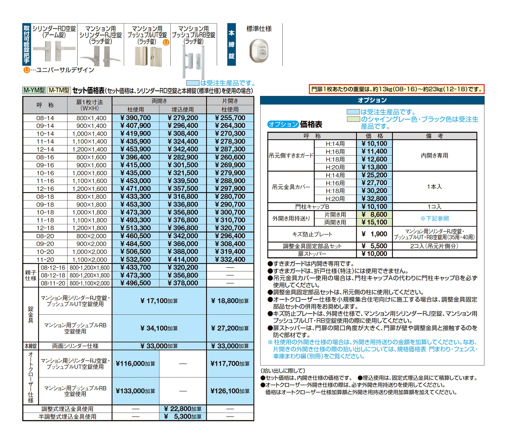 エルネクス門扉 M-YM型_価格_2