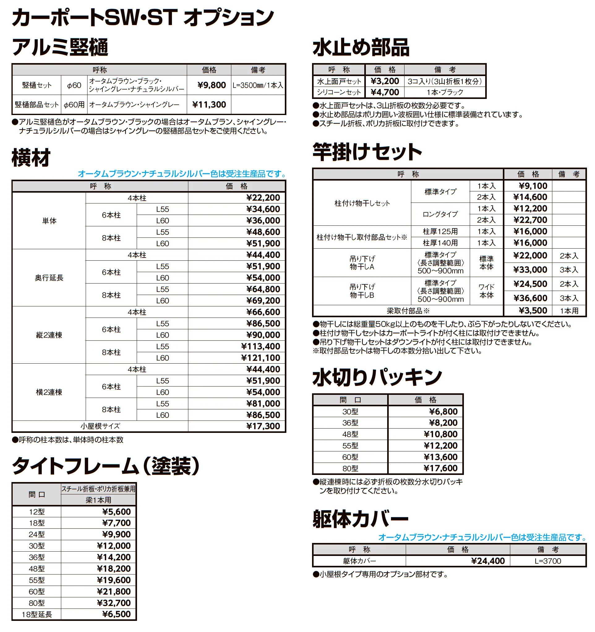 カーポートSW 1500タイプ 1台用_価格_5