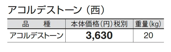 アコルデストーン_価格_3