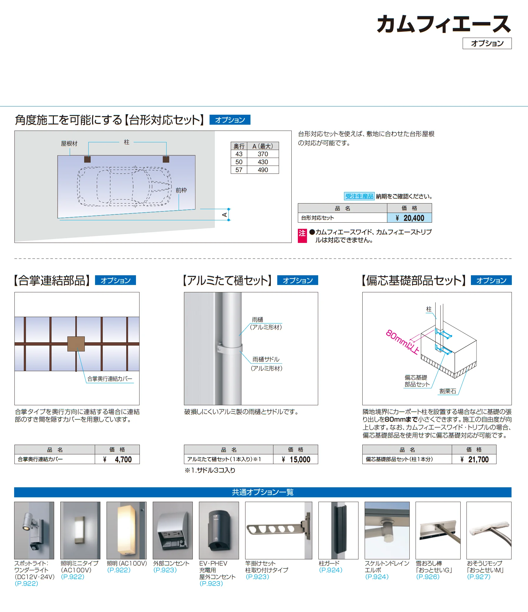 カムフィエースワイド(基本・奥行2連結・奥行延長)_価格_3