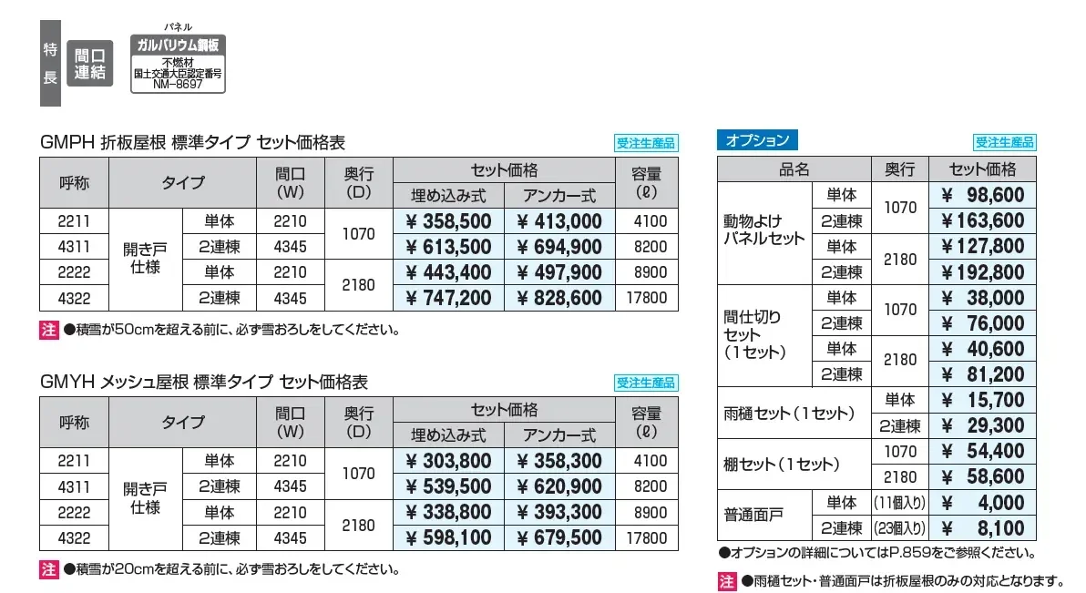 ダスティンG メッシュタイプ 標準タイプ 開き戸仕様 折板屋根/メッシュ屋根【2025年版】_価格_2