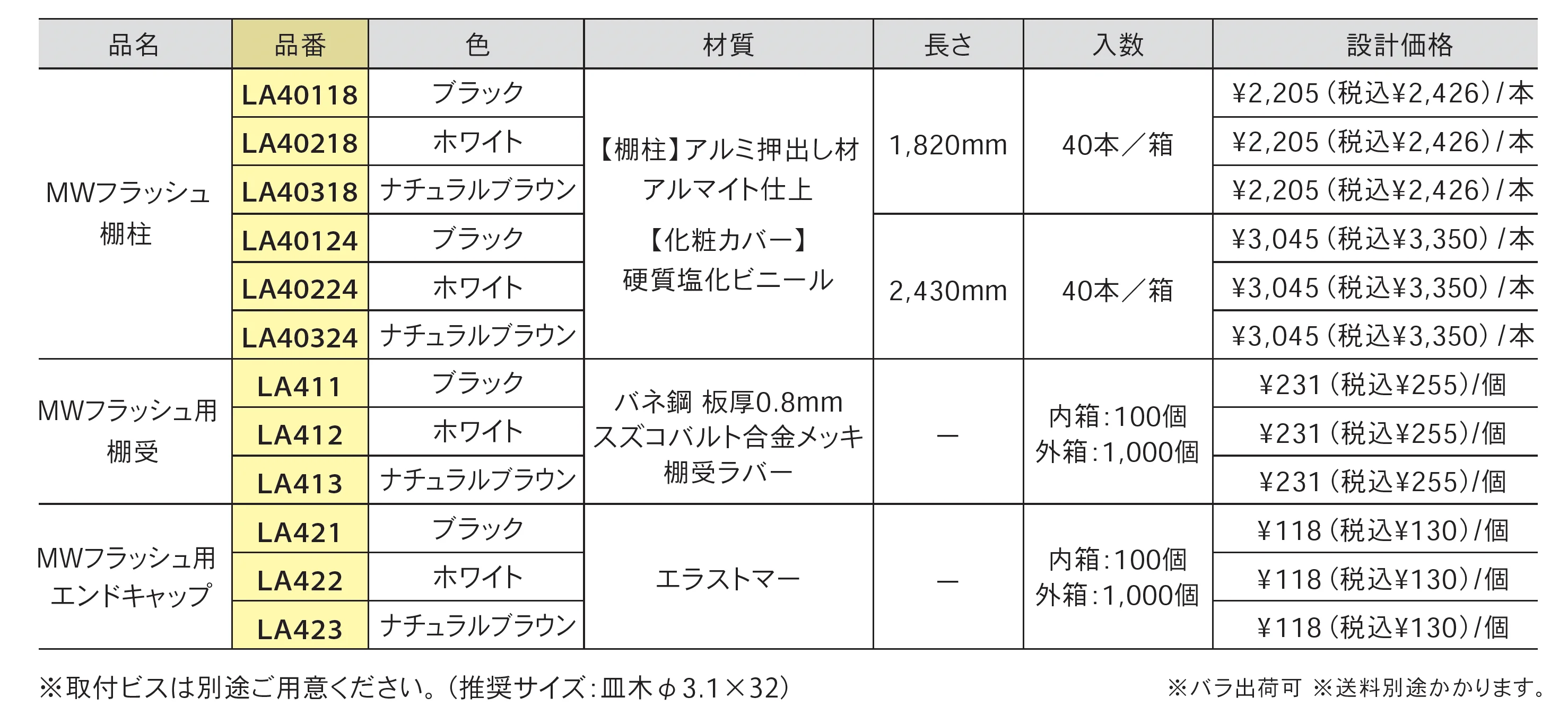 MWフラッシュ棚柱_価格_1