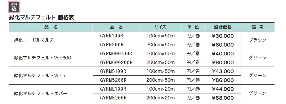 ゆとりオリジナル 防草シート(公共用)【2023年版】_価格_1
