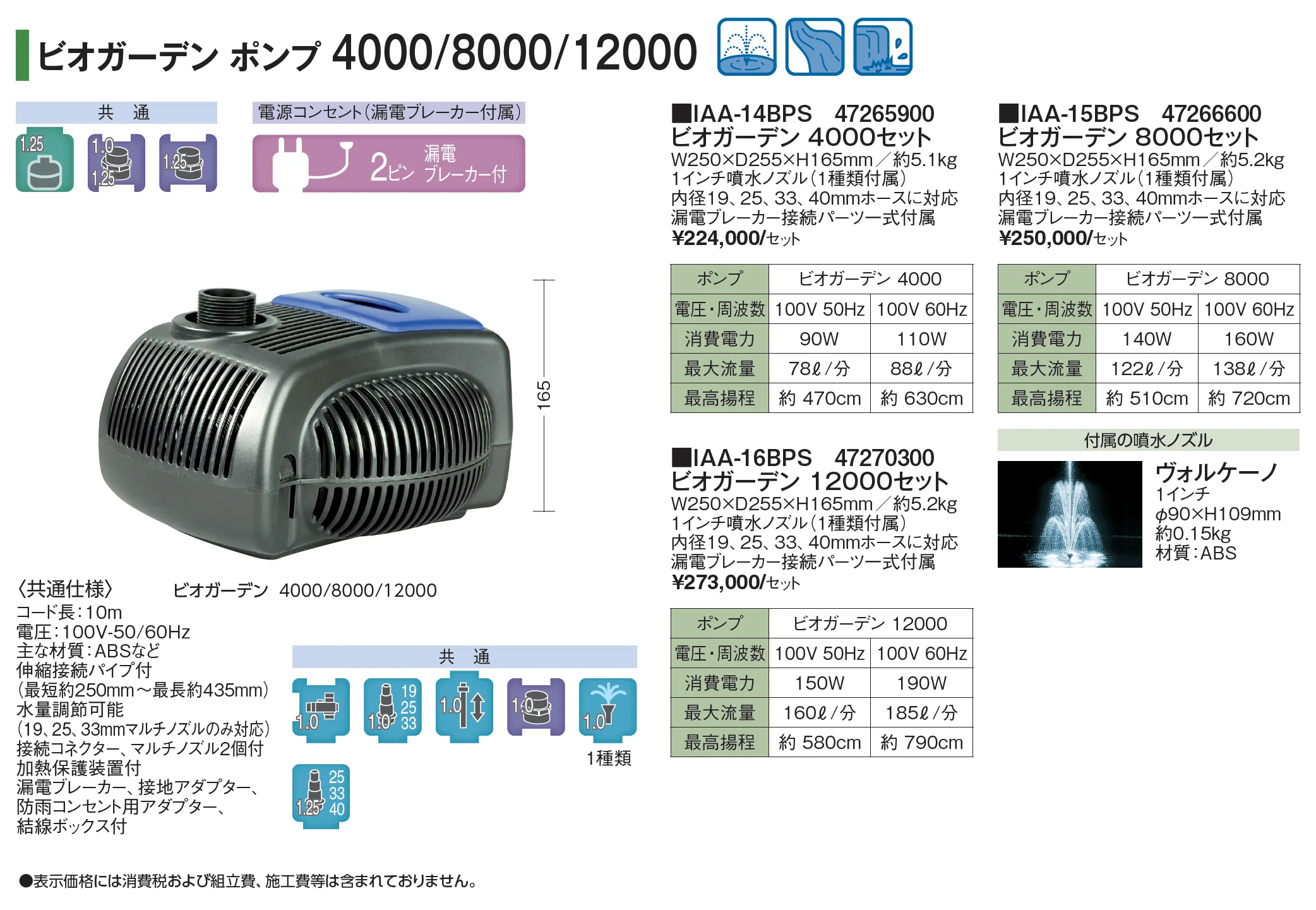 ビオガーデン ポンプ 4000/8000/12000【2026年版】_価格_1