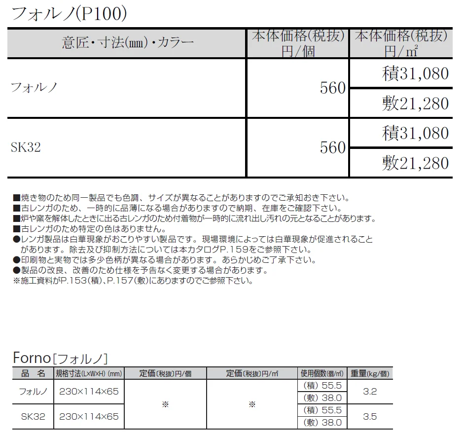 フォルノ【古耐火レンガ】【2024年版】_価格_1