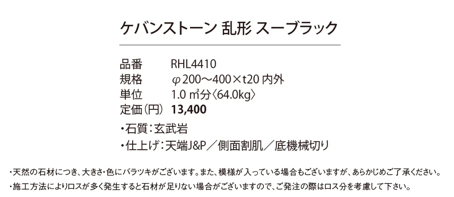 ケバンストーン_価格_1