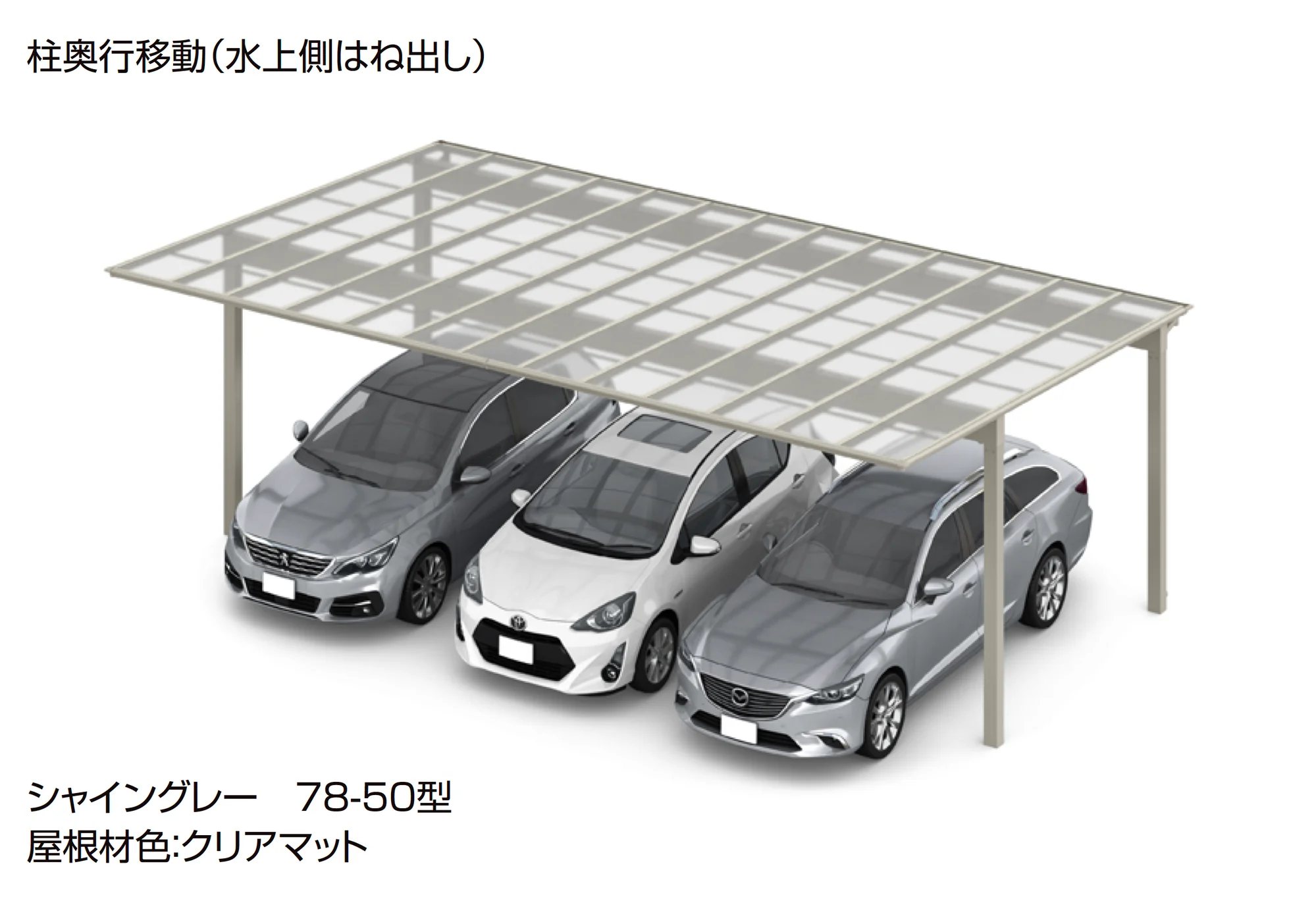 LIXILの「フーゴF 3台用 柱奥行移動」のサブ画像2