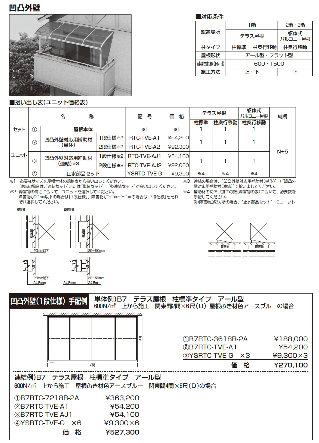 ソラリア 躯体バルコニー屋根 特殊納まり 凹凸外壁【2024年版】_価格_1
