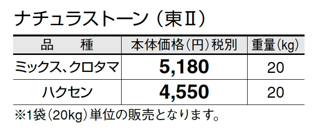 ナチュラストーン【2025年版】_価格_2