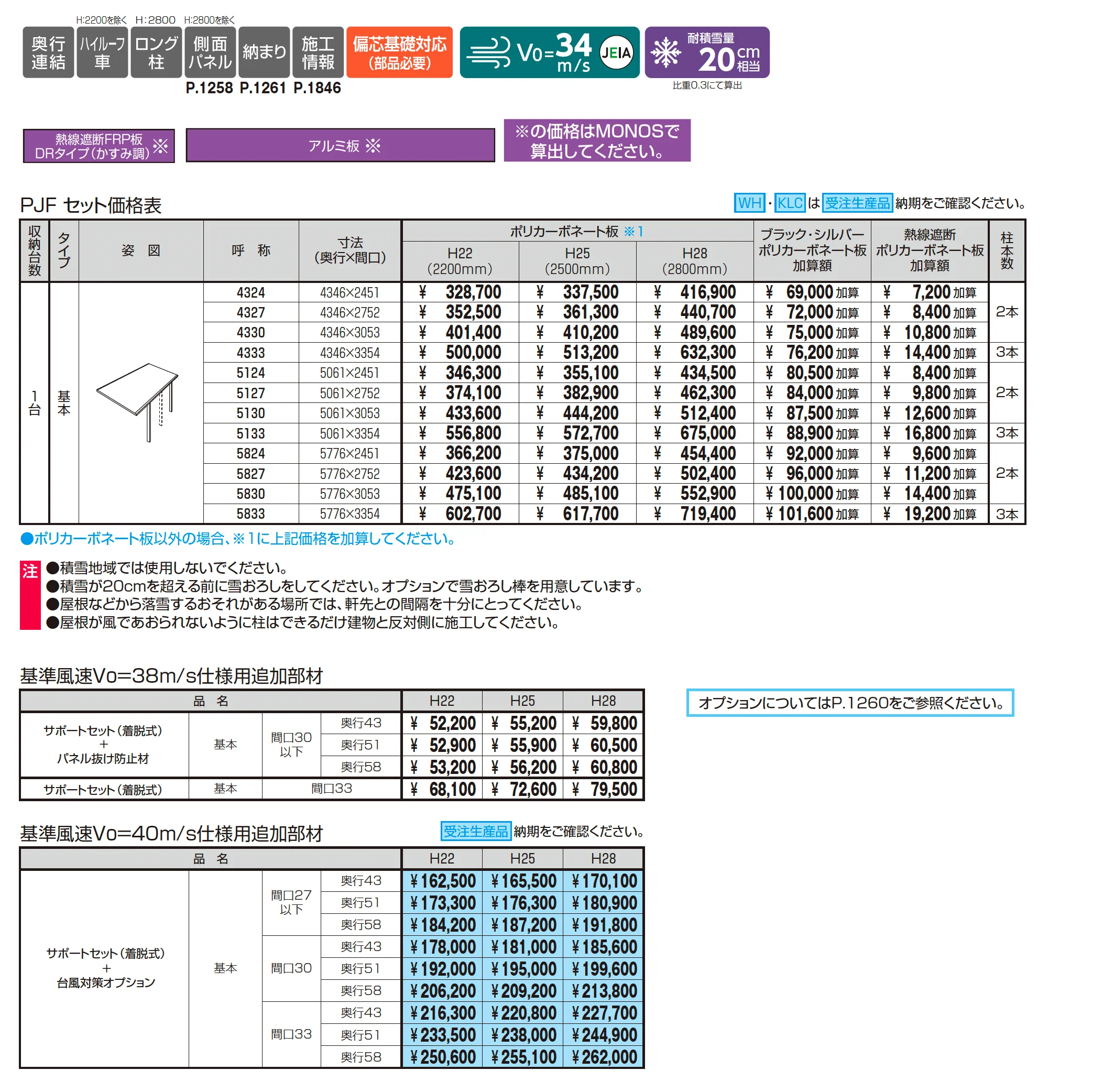 三協アルミ | セルフィ(基本・奥行2連結・奥行延長) | 建材サーチ