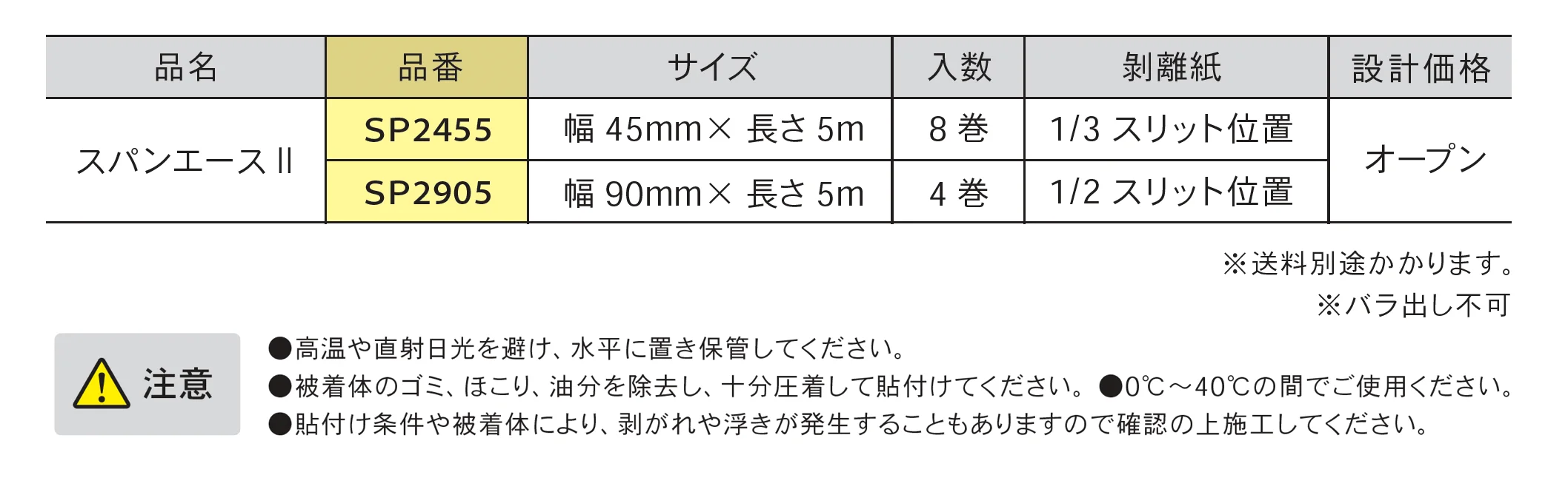 スパンエースⅡ_価格_1