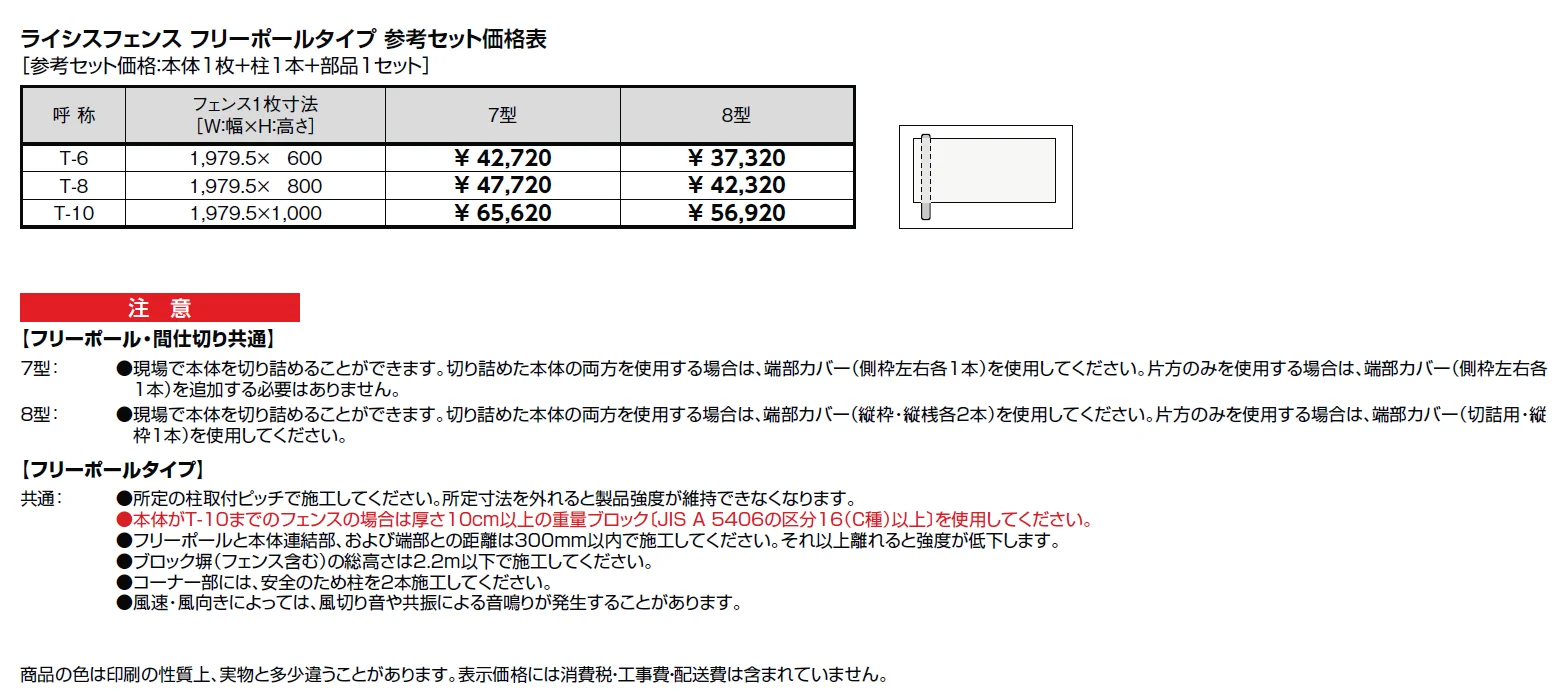 ライシスフェンス 7型【2024年版】_価格_1