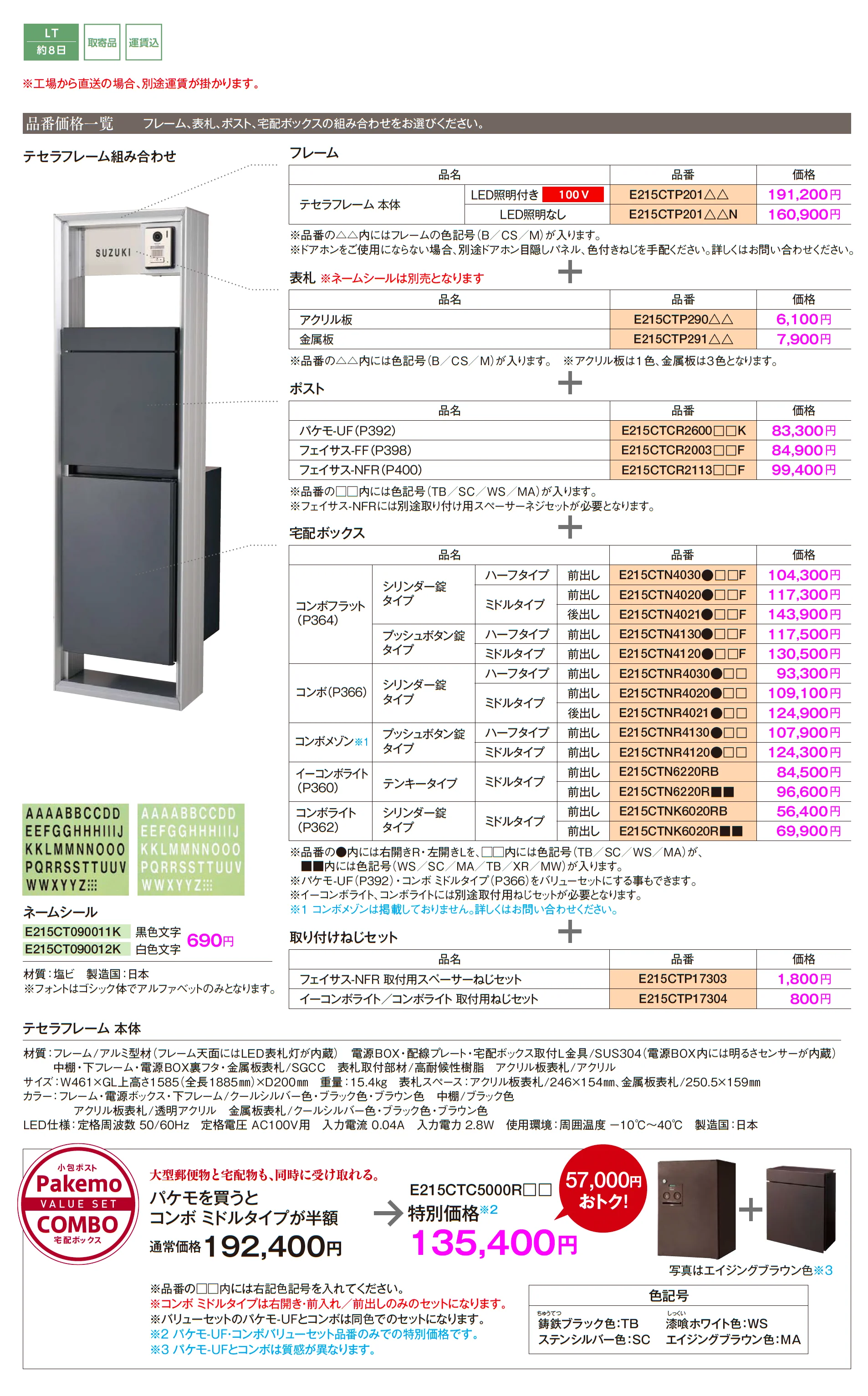 テセラフレーム_価格_1