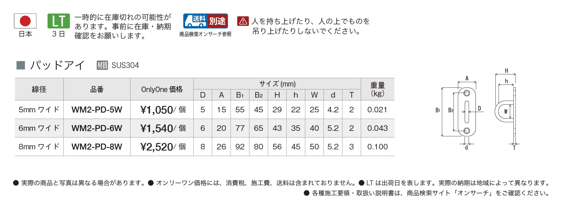 パッドアイ【2025年版】_価格_1