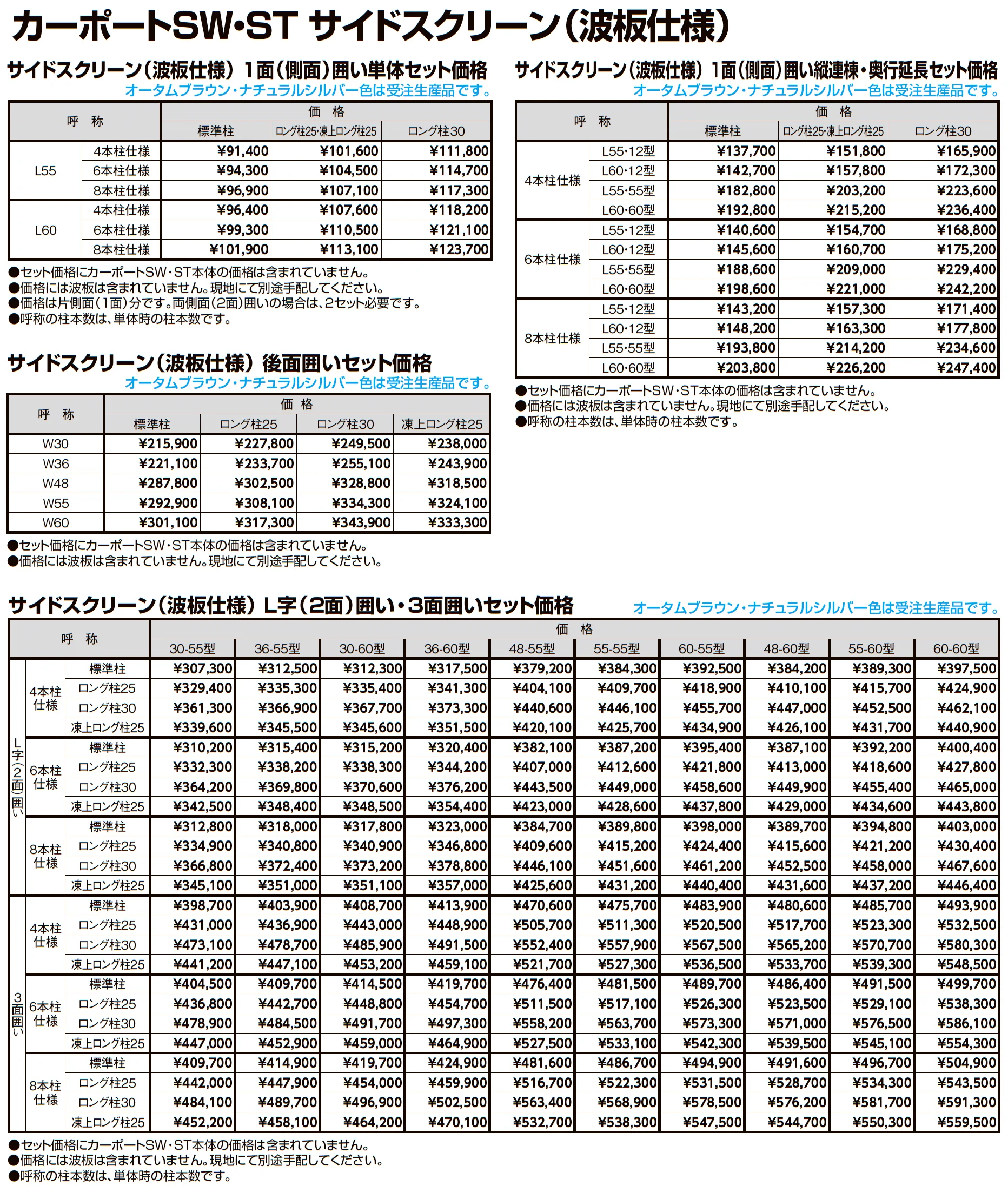 カーポートST 4500タイプ 3台用_価格_4