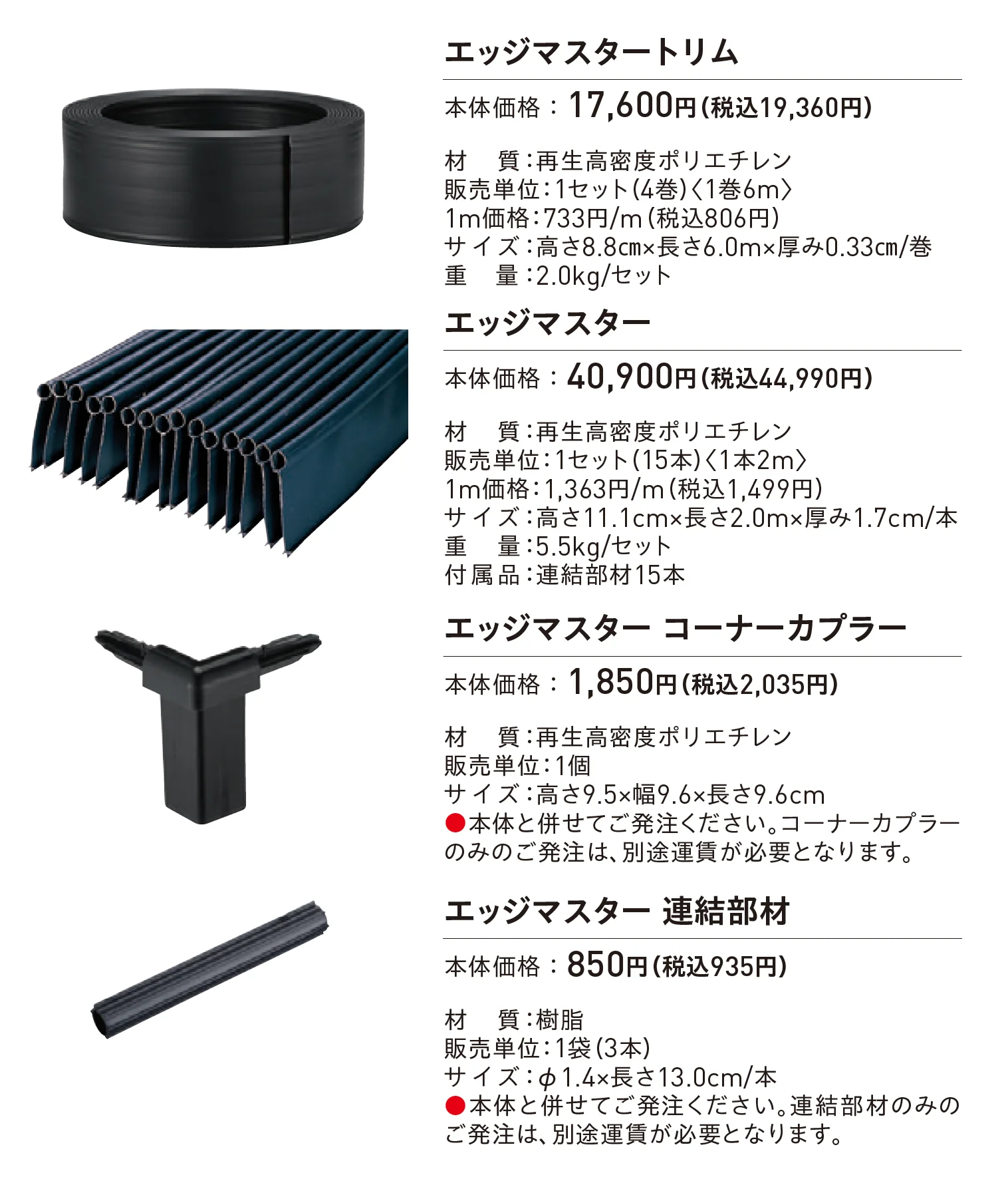 エッジマスター(芝生エッジのランナー防止材)_価格_1