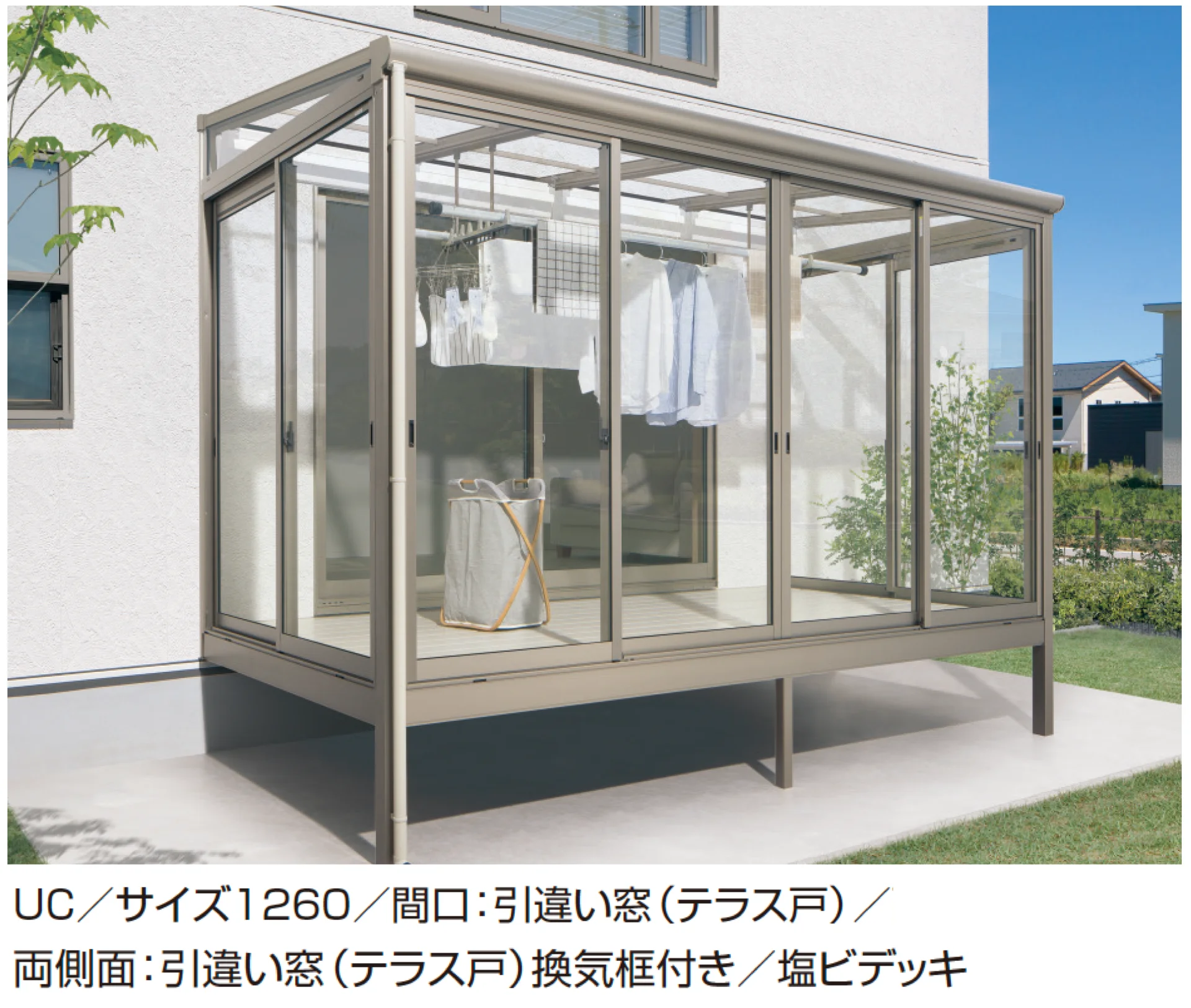 三協アルミの「晴れもようwith(床仕様/ランマなし H20サイズ メーターモジュール)」