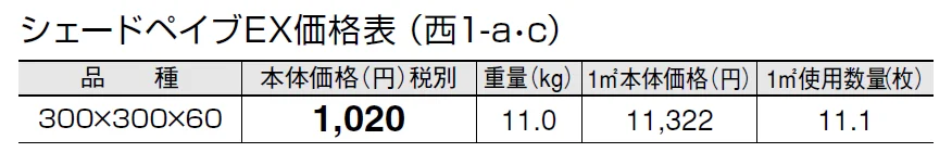 シェードペイブ EX(遮熱透水平板)【2024年版】_価格_3