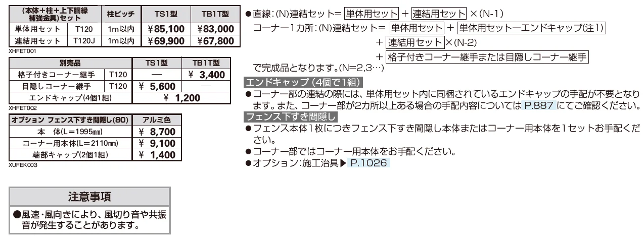 シンプレオ 高所用フェンスTS1型 / TB1T型【2025年版】_価格_1
