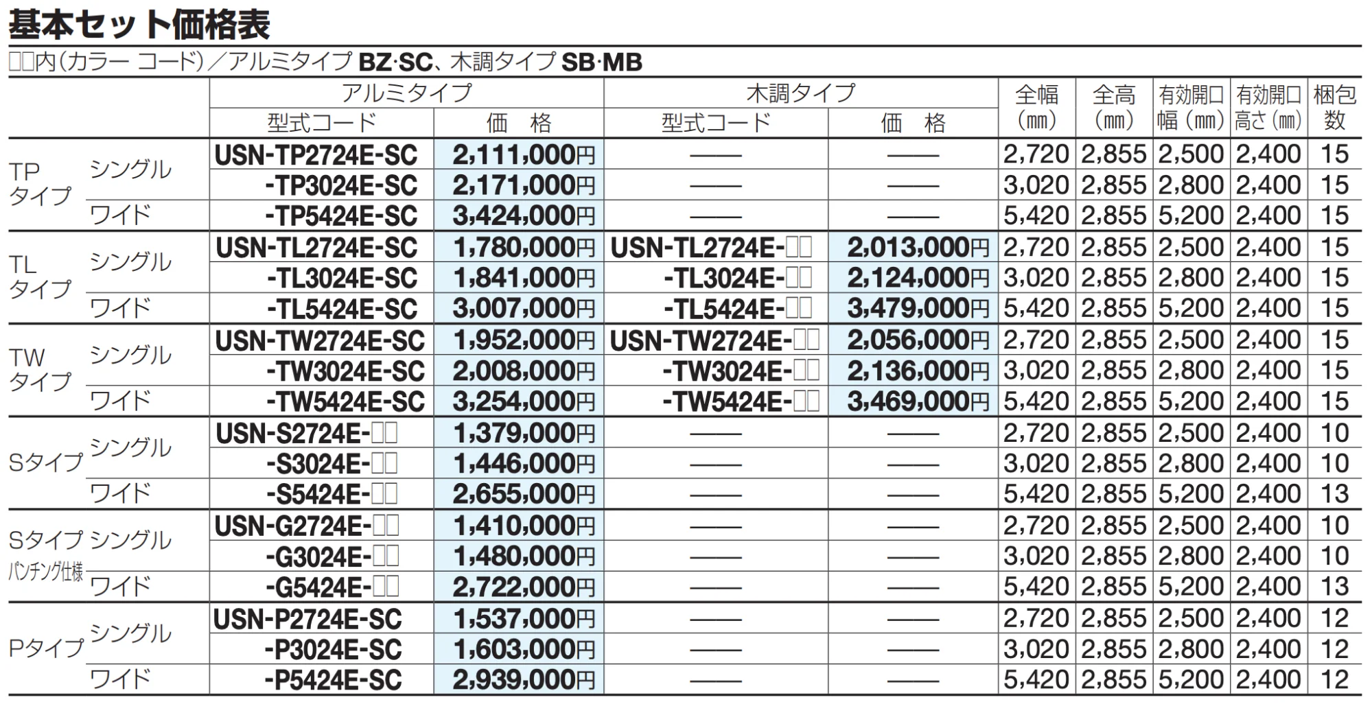 USファサードユニットシャッター(Sタイプ,単独仕様)【2023年版】_価格_1