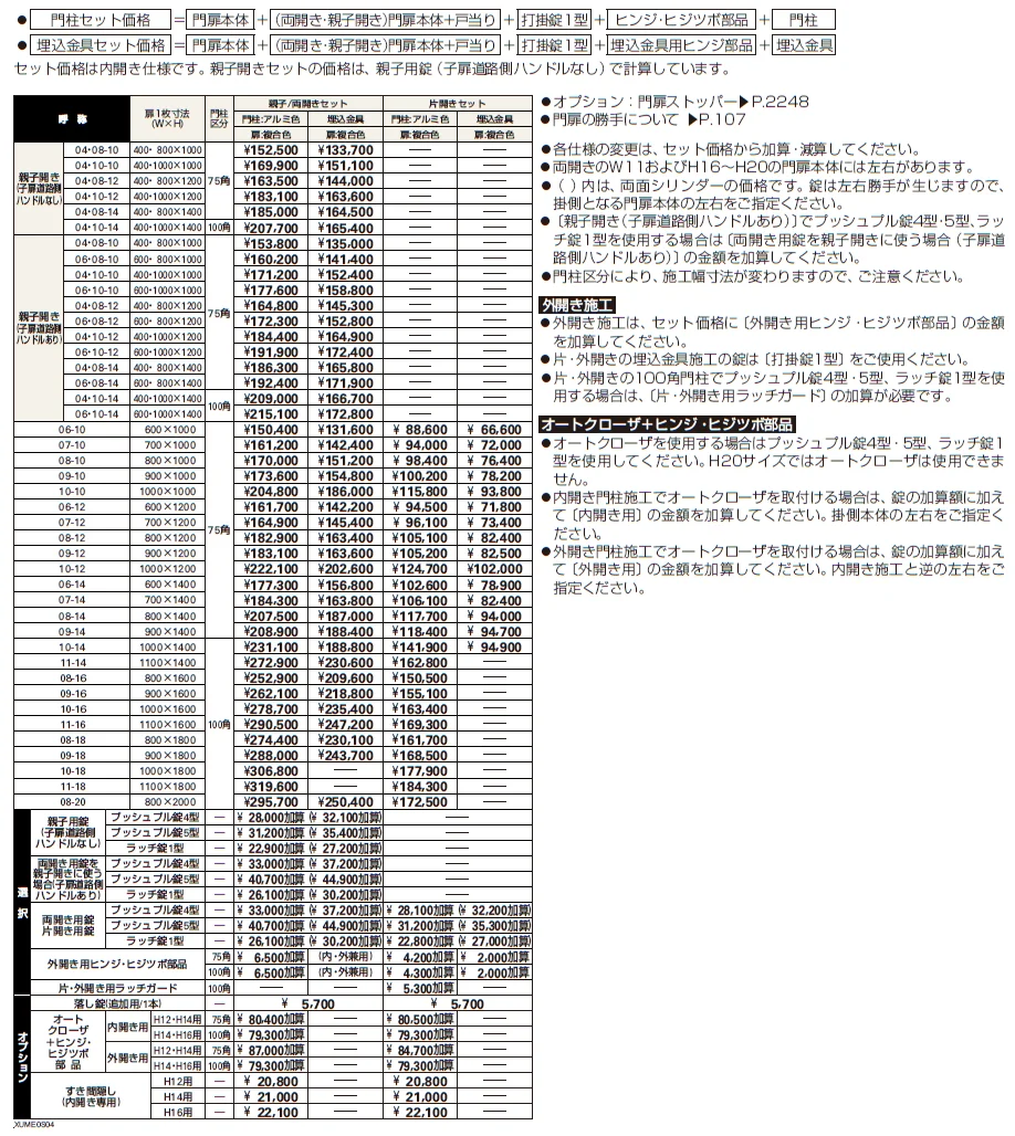 ルシアス 門扉S04型【2024年版】_価格_1