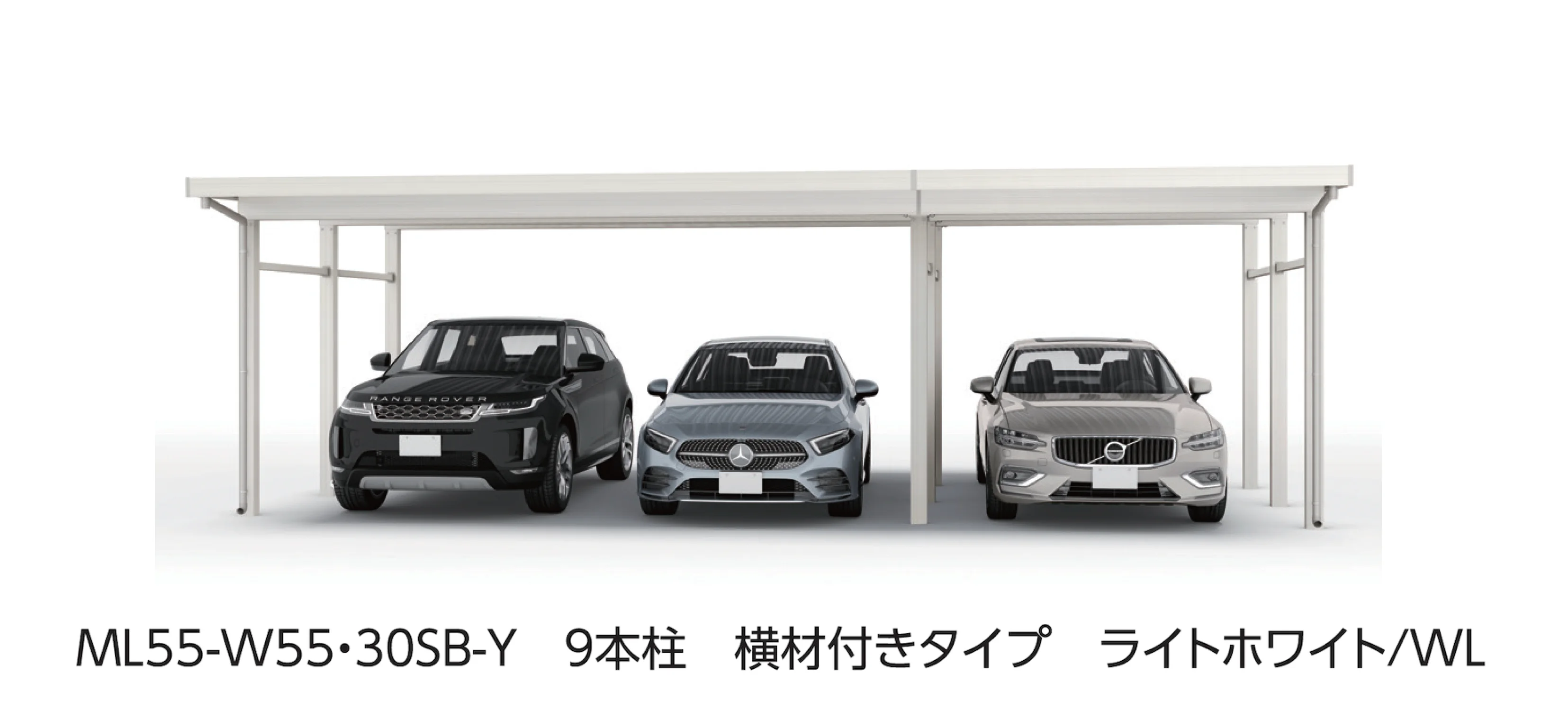 大仙の「SSポートGⅢ 積雪100cm Aタイプ・Bタイプ横(2)連棟セット/3台用」のサブ画像1