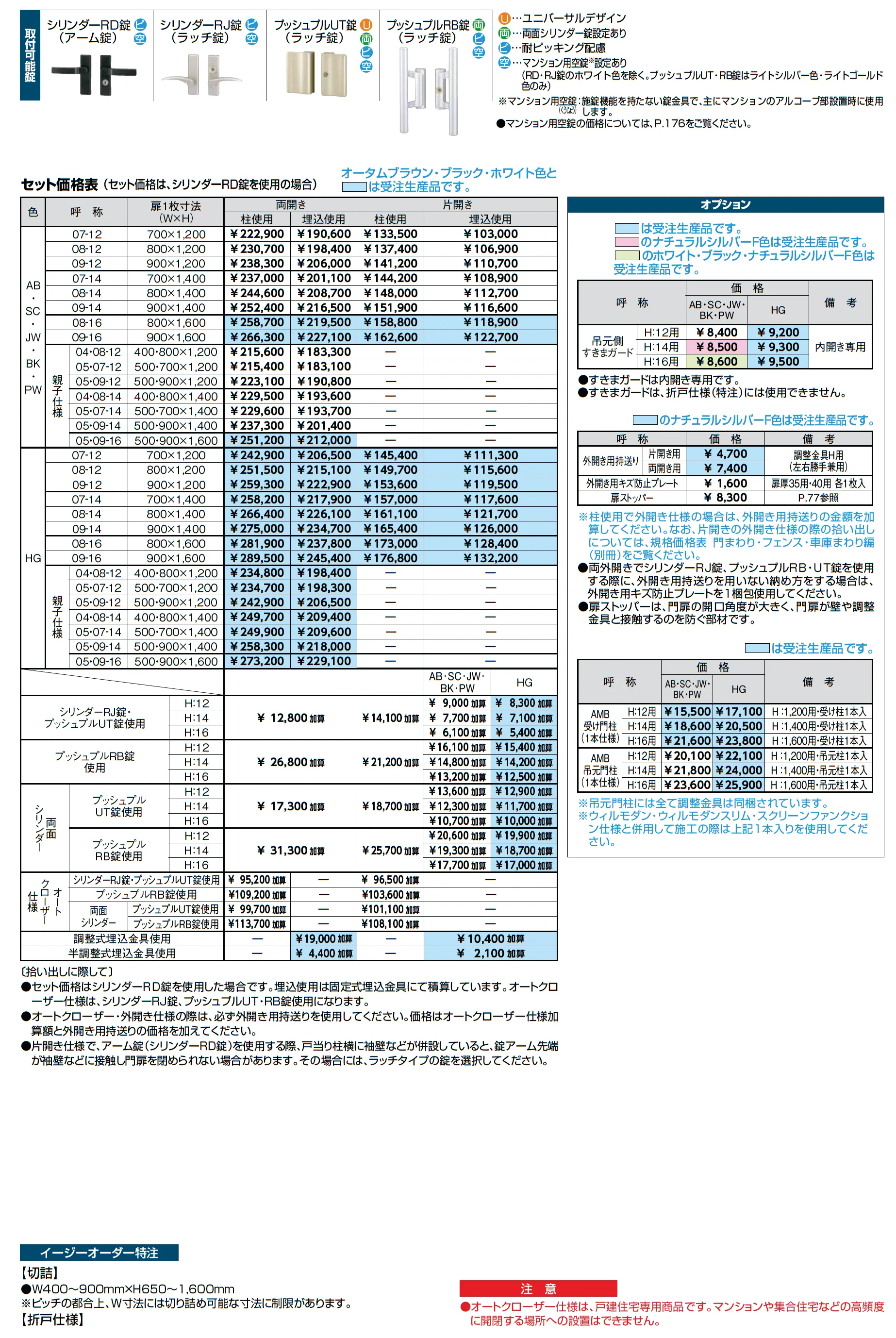 開き門扉AB TS2型_価格_2