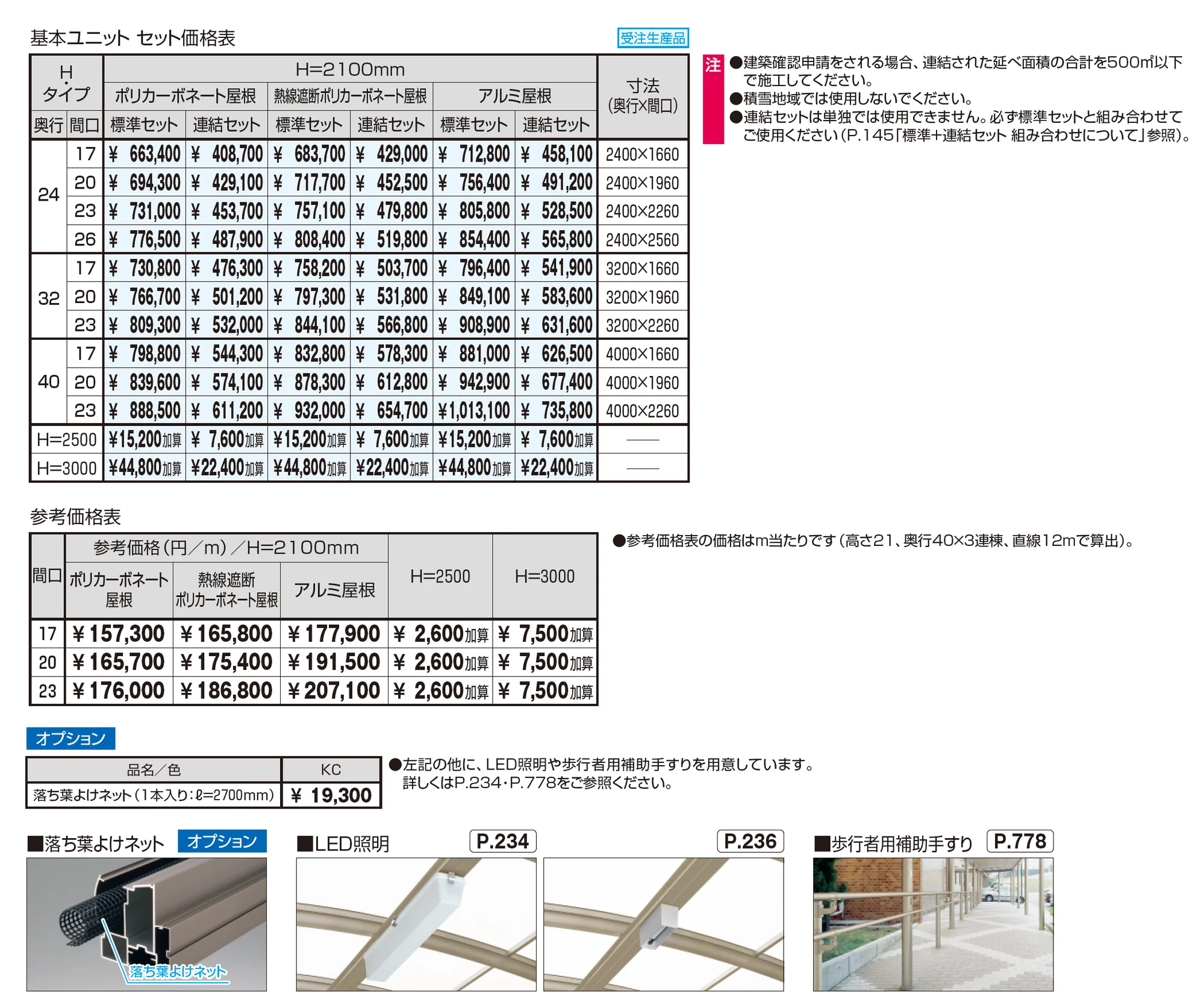 ブレラウェイS 一本柱タイプ(センター柱) 基本ユニット_価格_1