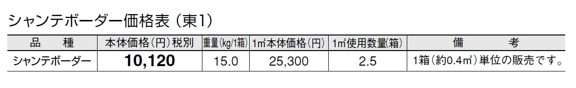 シャンテボーダー【2024年版】_価格_1