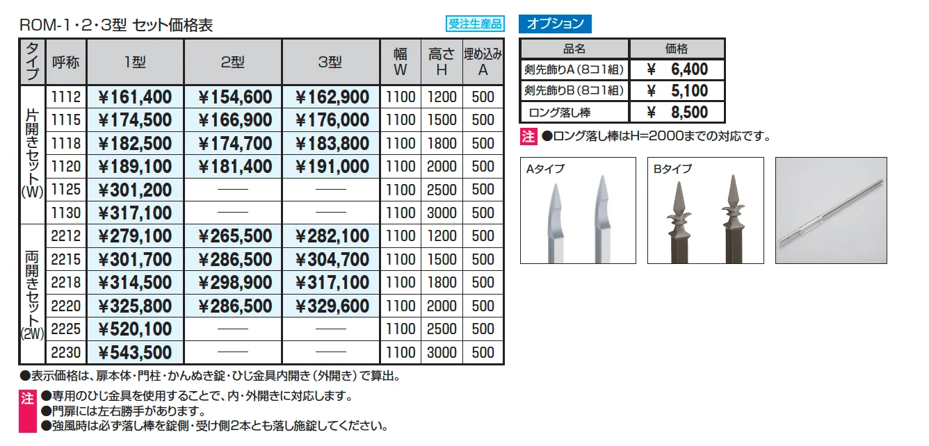 フレラインフォルテ1型 格子タイプ かんぬき錠_価格_1