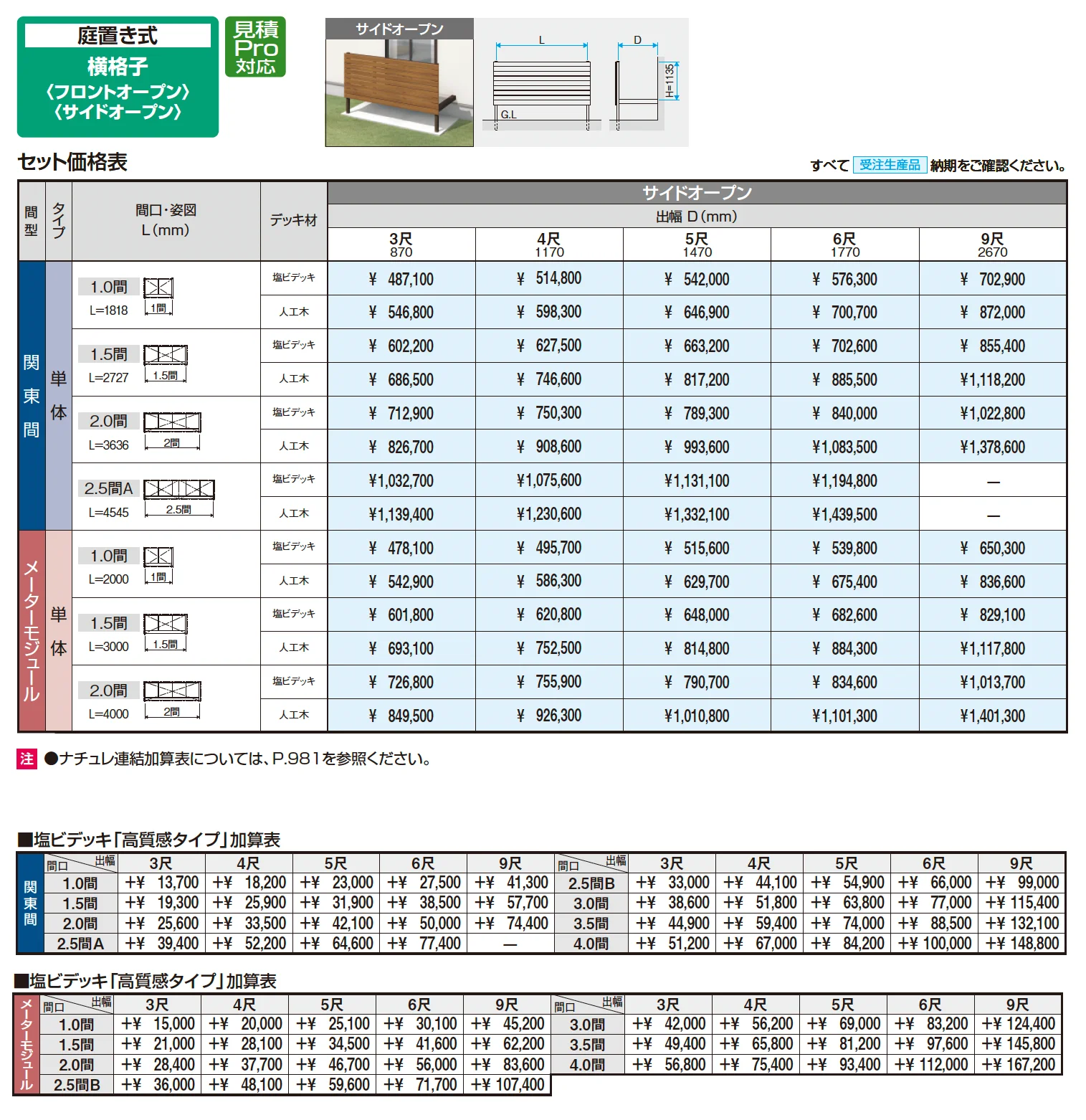 オルネ(庭置き式 横格子〈サイドオープン〉)_価格_1