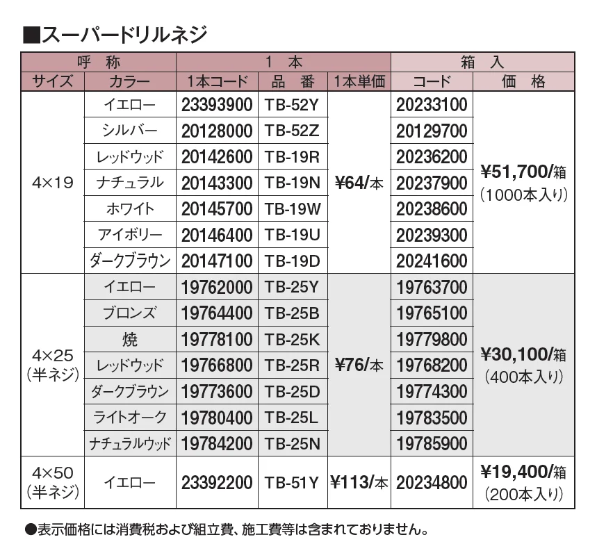 エバーバンブー®︎ スーパードリルネジ【2024年版】_価格_1