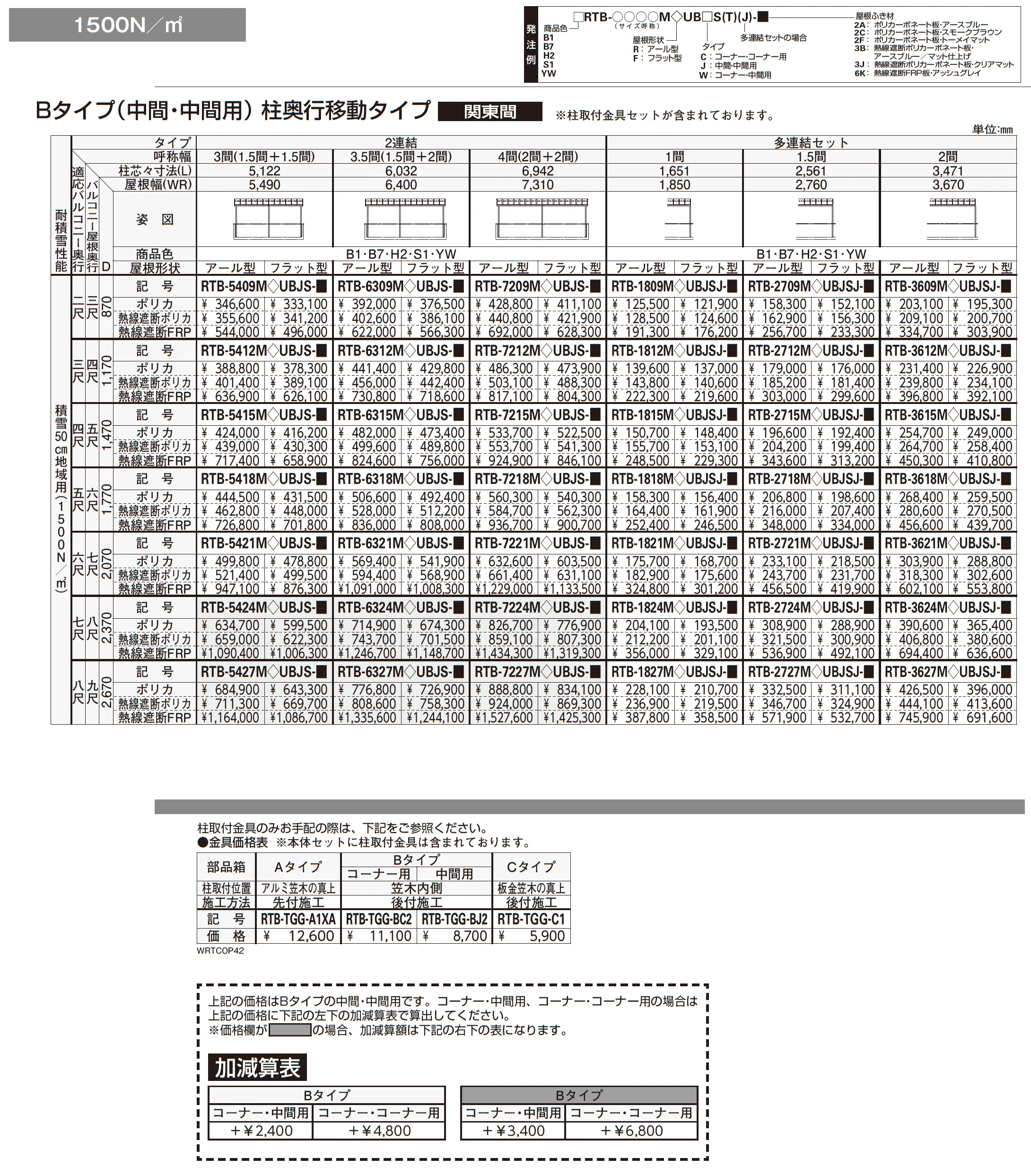 ソラリア 躯体式バルコニー屋根 壁付納まり【2025年版】_価格_12