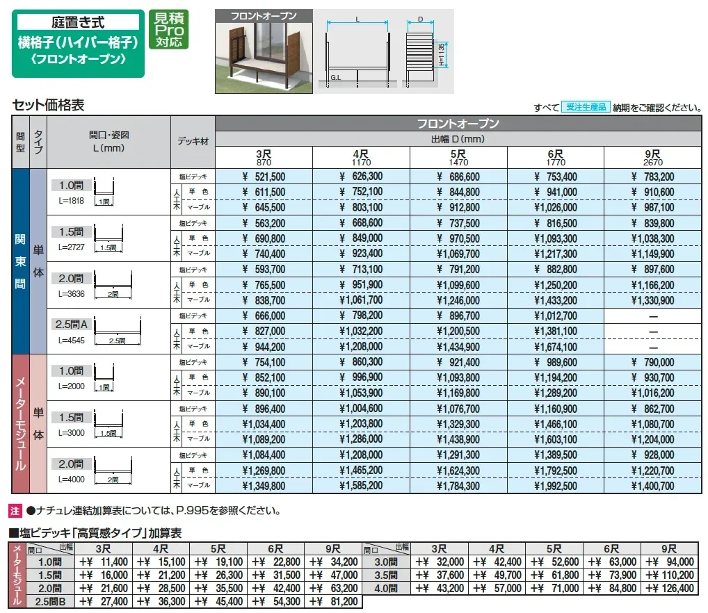 オルネ(庭置き式 横格子(ハイパー格子)〈フロントオープン〉)【2025年版】_価格_1