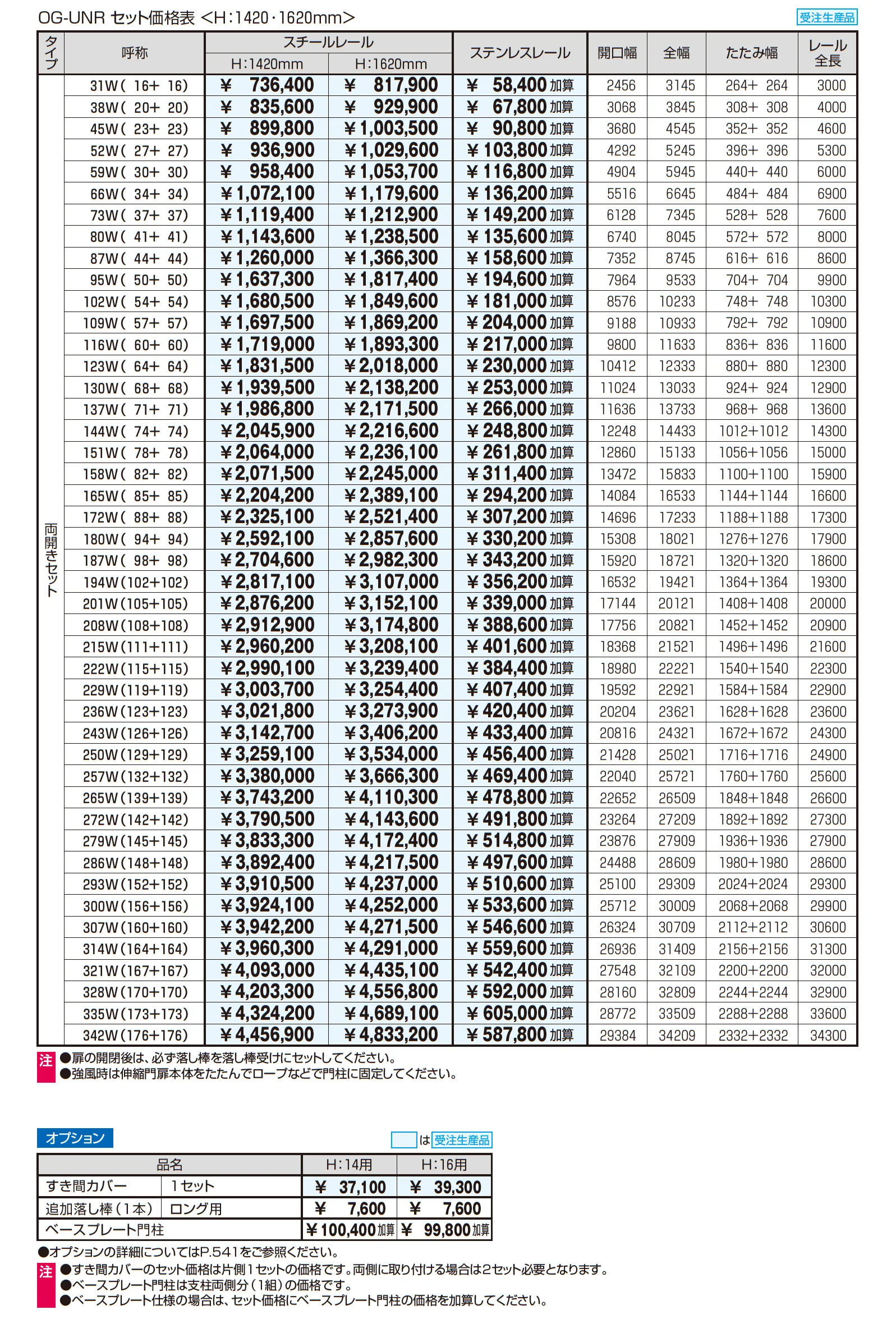 アルテンダUN型 レールタイプ_価格_3