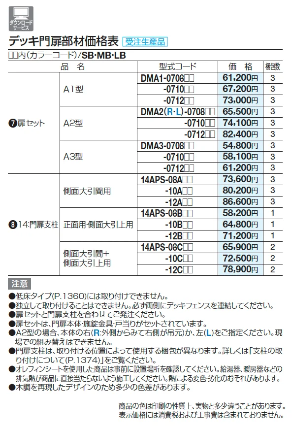 デッキフェンスA1型【2025年版】_価格_1