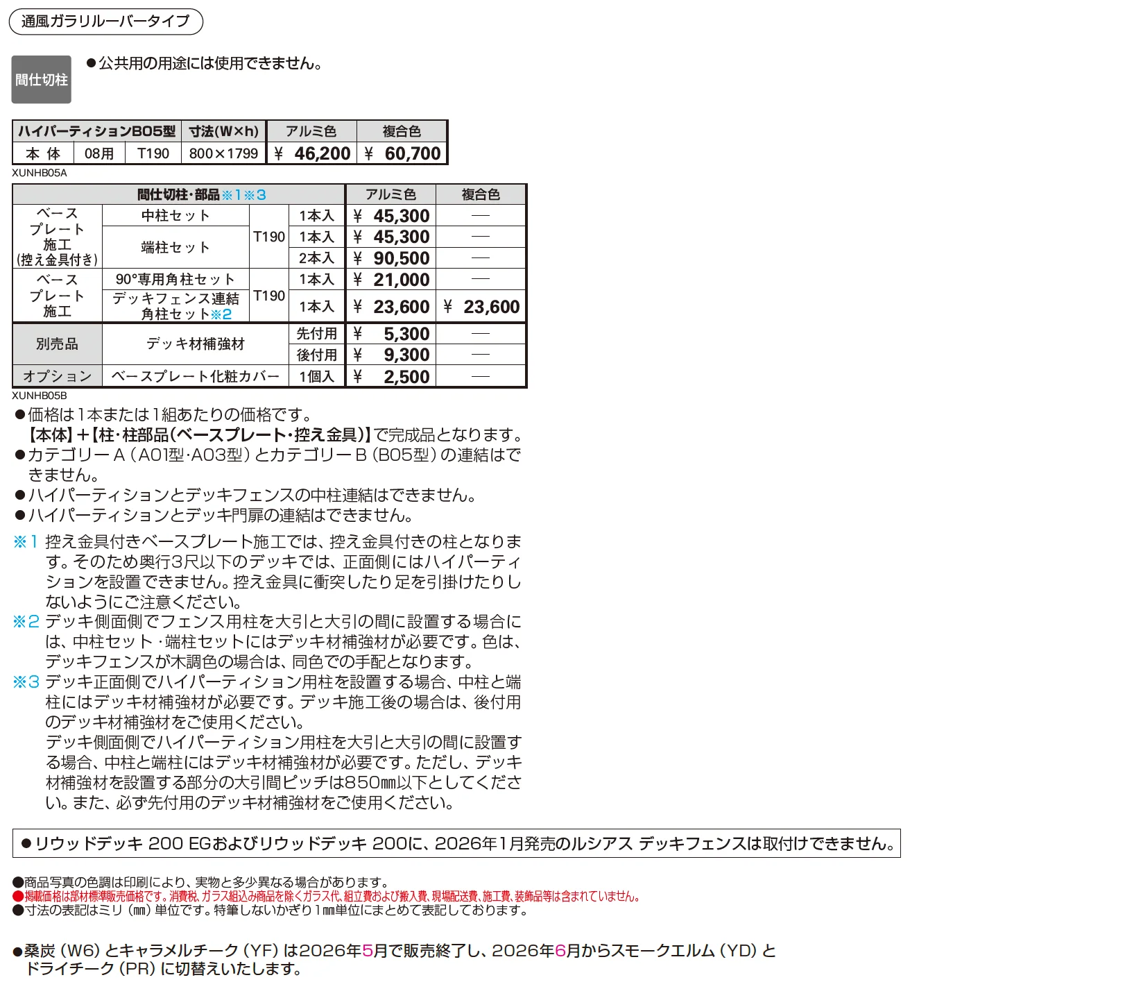 ルシアス ハイパーティション B05型【2026年1月発売】【2025年版】_価格_1