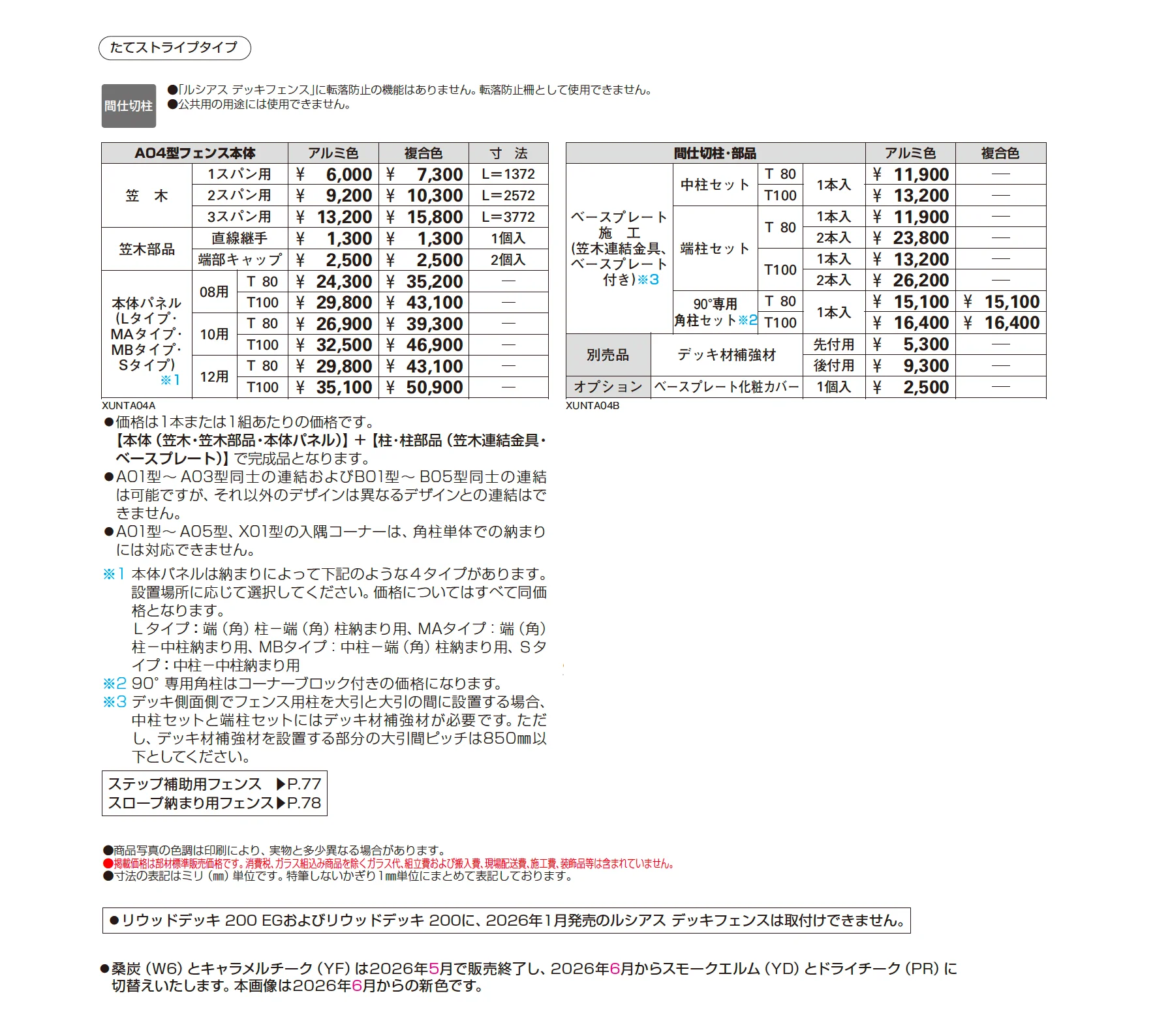 ルシアス デッキフェンス A04型【2026年1月発売】【2025年版】_価格_1