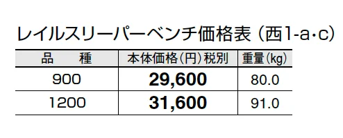 レイルスリーパーベンチ【2024年版】_価格_3