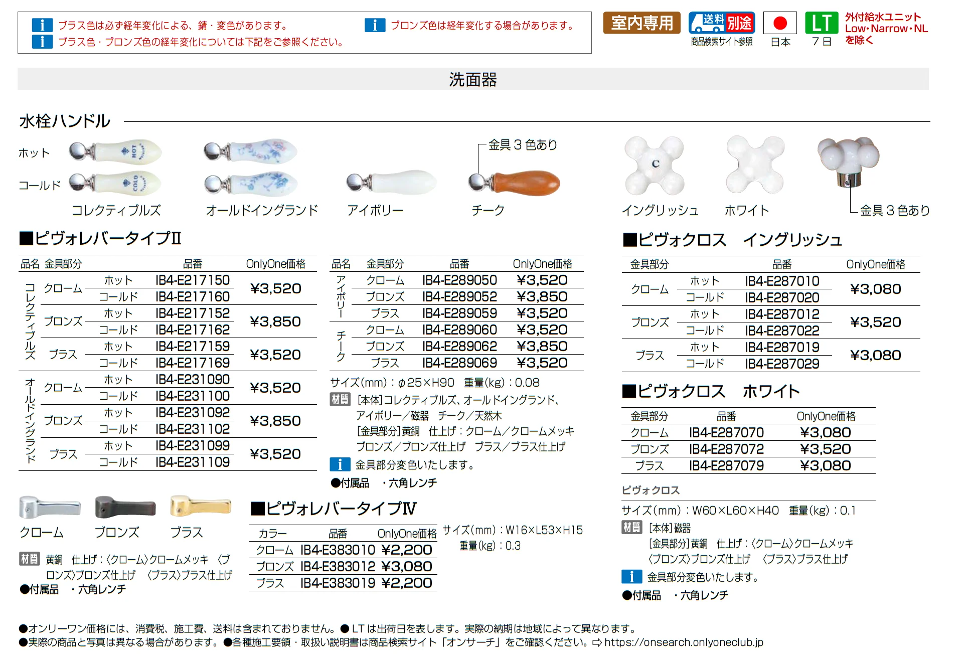 水栓ハンドル(洗面器)_価格_1