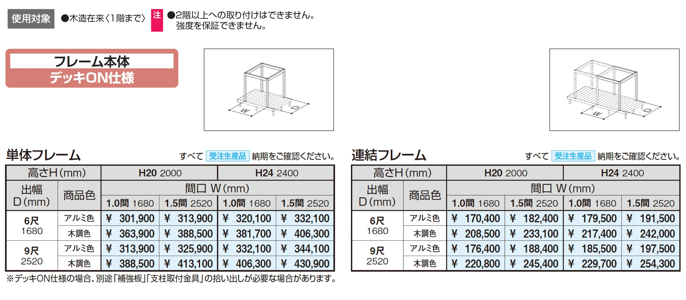 アウトドアフレーム C-Class  フレーム本体(デッキON仕様)【2025年10月価格改訂版】_価格_1