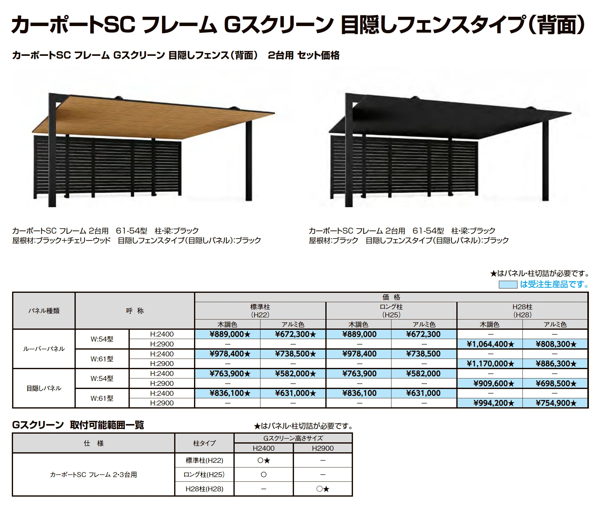 カーポートSC フレーム 2台用_価格_5