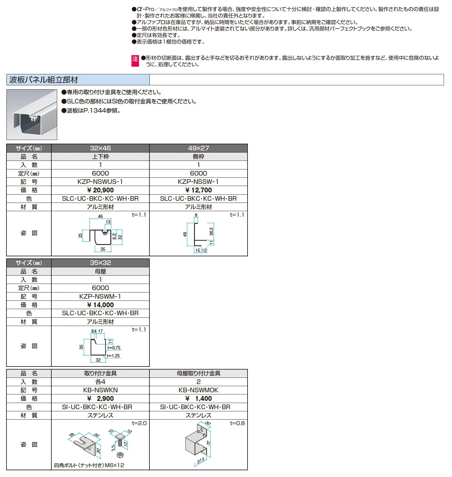 波板パネル組立部材【α-Pro アルファプロ】【2025年10月価格改訂版】_価格_1